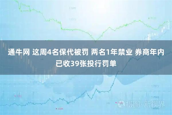 通牛网 这周4名保代被罚 两名1年禁业 券商年内已收39张投行罚单